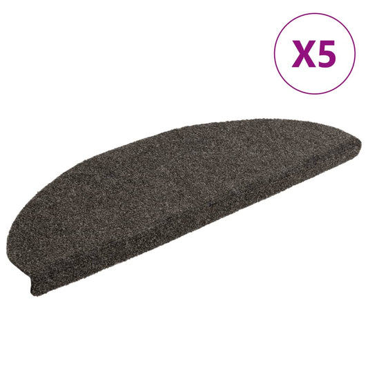 Stufenmatten Selbstklebend 5 Stk. 65x21x4 cm Anthrazit Halbrund Groß