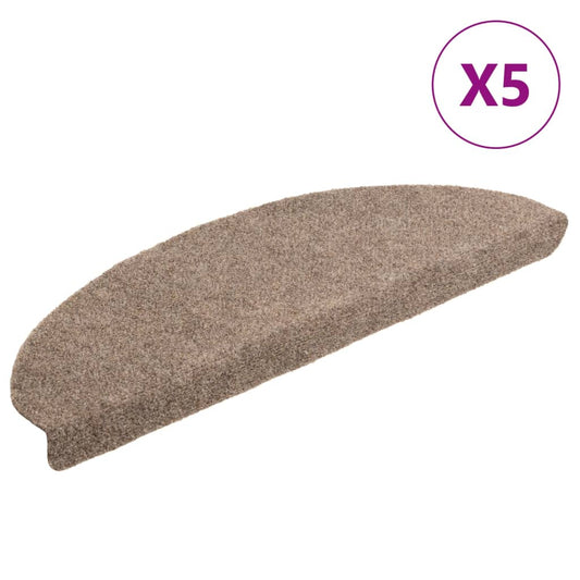 Stufenmatten Selbstklebend 5 Stk. 65x21x4 cm Beige Halbrund Groß