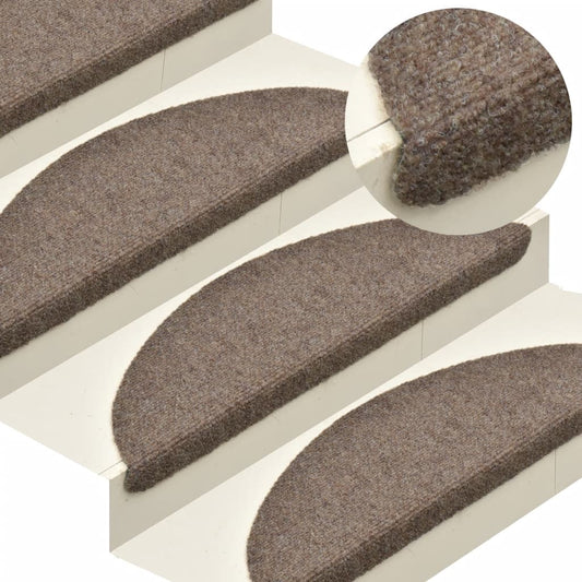 Stufenmatten Selbstklebend 5 Stk. 65x21x4 cm Beige Halbrund Groß