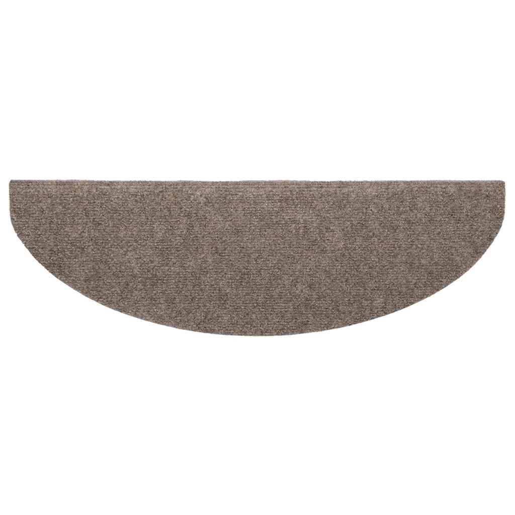 Stufenmatten Selbstklebend 10 Stk. 65x21x4 cm Beige Halbrund Groß