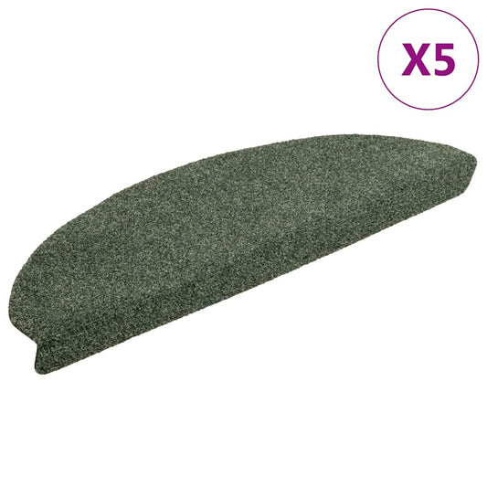 Stufenmatten Selbstklebend 5 Stk. 65x21x4 cm Grün Halbrund Groß