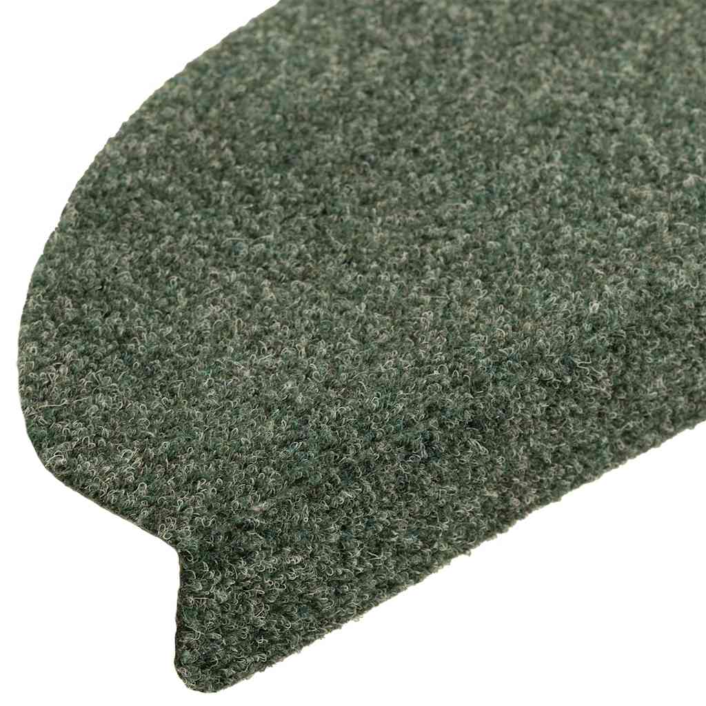 Stufenmatten Selbstklebend 5 Stk. 65x21x4 cm Grün Halbrund Groß