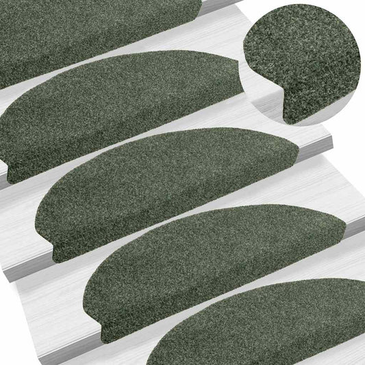 Stufenmatten Selbstklebend 5 Stk. 65x21x4 cm Grün Halbrund Groß