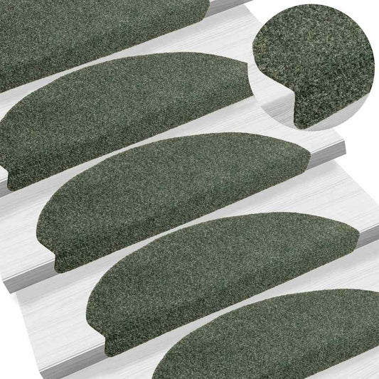 Stufenmatten Selbstklebend 10 Stk. 65x21x4 cm Grün Halbrund Groß