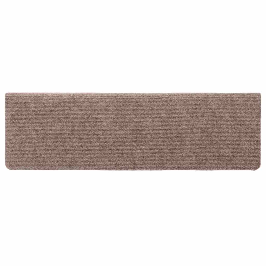 Stufenmatten Selbstklebend 5 Stk. 65x21x4 cm Creme Rechteckiger Rand