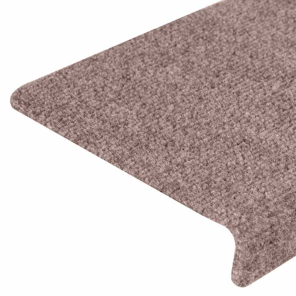 Stufenmatten Selbstklebend 5 Stk. 65x21x4 cm Creme Rechteckiger Rand