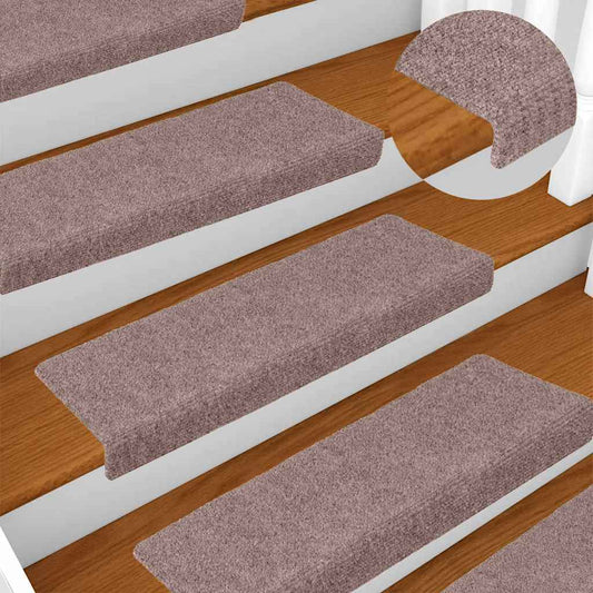 Stufenmatten Selbstklebend 5 Stk. 65x21x4 cm Creme Rechteckiger Rand