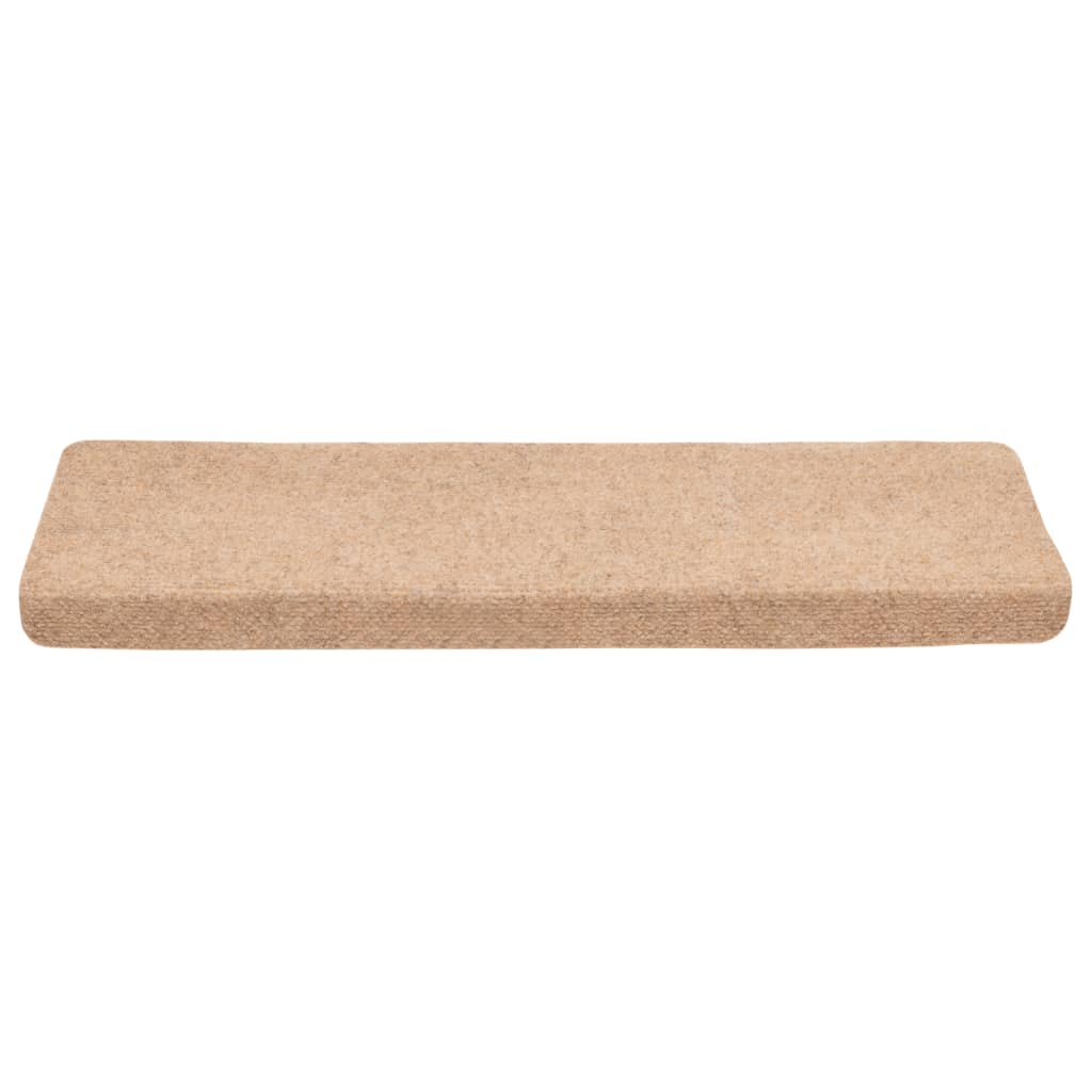 Stufenmatten Selbstklebend 10 Stk. 65x21x4 cm Creme Rechteckiger Rand