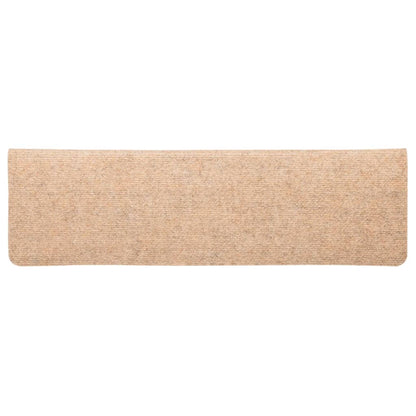 Stufenmatten Selbstklebend 10 Stk. 65x21x4 cm Creme Rechteckiger Rand