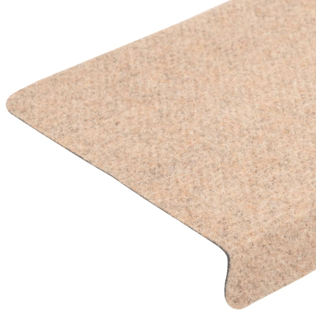 Stufenmatten Selbstklebend 10 Stk. 65x21x4 cm Creme Rechteckiger Rand