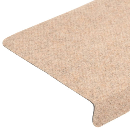 Stufenmatten Selbstklebend 10 Stk. 65x21x4 cm Creme Rechteckiger Rand
