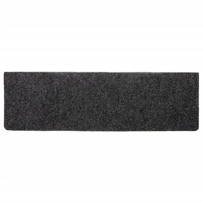 Stufenmatten Selbstklebend 10 Stk. 65x21x4 cm Grau Rechteckiger Rand