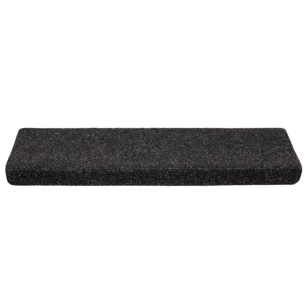 Stufenmatten Selbstklebend 5 Stk. 65x21x4 cm Schwarz Rechteckiger Rand