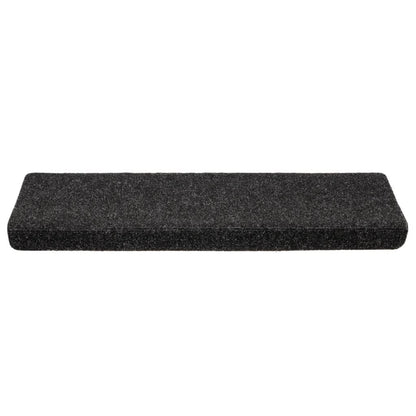 Stufenmatten Selbstklebend 10 Stk. 65x21x4 cm Schwarz Rechteckiger Rand