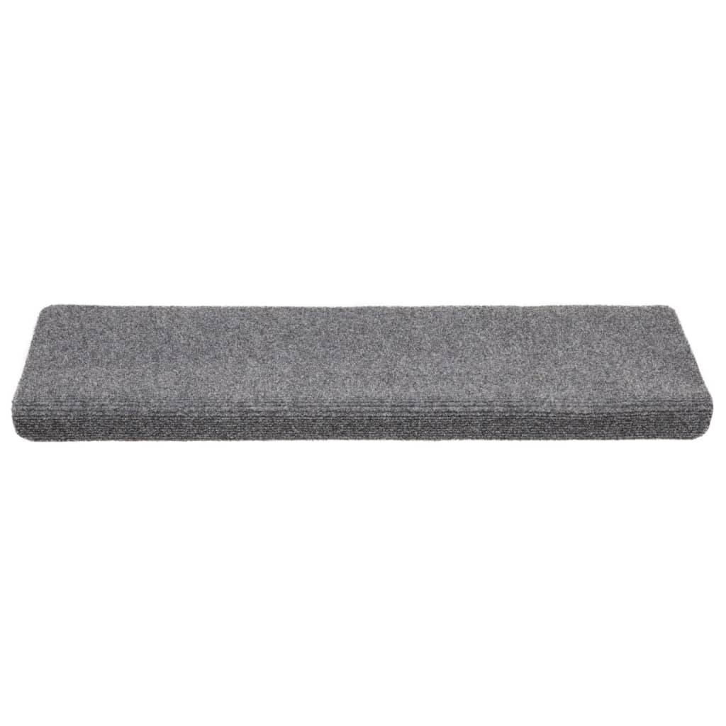 Stufenmatten Selbstklebend 5 Stk. 65x21x4 cm Hellgrau Rechteckiger Rand