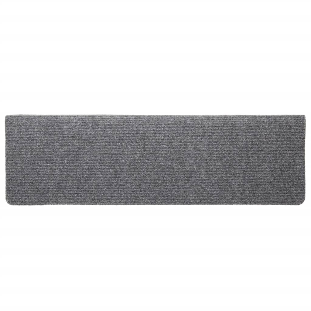 Stufenmatten Selbstklebend 5 Stk. 65x21x4 cm Hellgrau Rechteckiger Rand