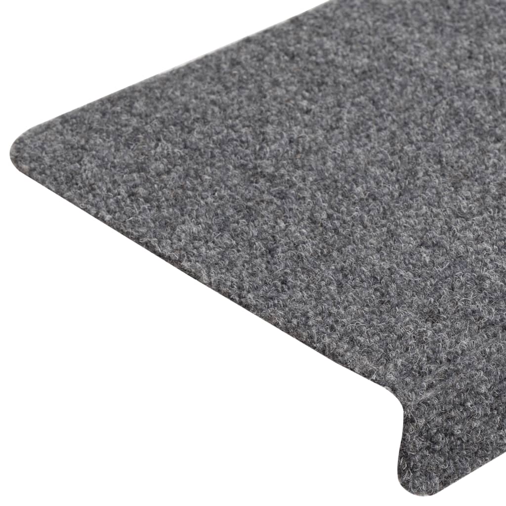 Stufenmatten Selbstklebend 5 Stk. 65x21x4 cm Hellgrau Rechteckiger Rand
