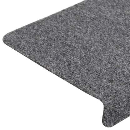 Stufenmatten Selbstklebend 5 Stk. 65x21x4 cm Hellgrau Rechteckiger Rand