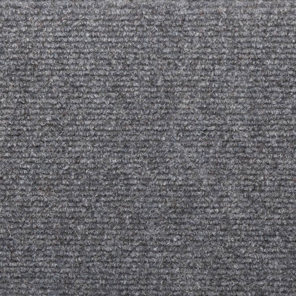 Stufenmatten Selbstklebend 5 Stk. 65x21x4 cm Hellgrau Rechteckiger Rand