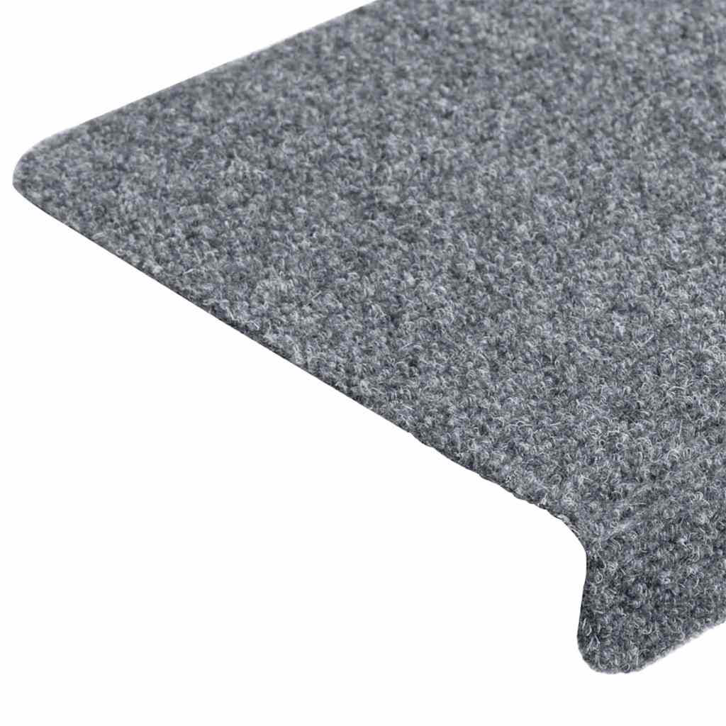 Stufenmatten Selbstklebend 10 Stk. 65x21x4 cm Hellgrau Rechteckiger Rand