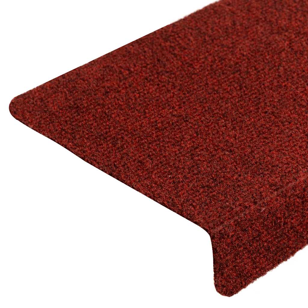 Stufenmatten Selbstklebend 10 Stk. 65x21x4 cm Bordeauxrot Rechteckiger Rand