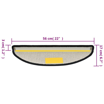 Stufenmatten 10 Stk. 56x17x3 cm Anthrazit Halbrund