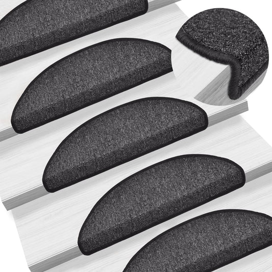 Stufenmatten 10 Stk. 56x17x3 cm Anthrazit Halbrund