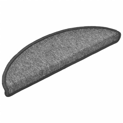 Stufenmatten 10 Stk. 56x17x3 cm Dunkelgrau Halbrund