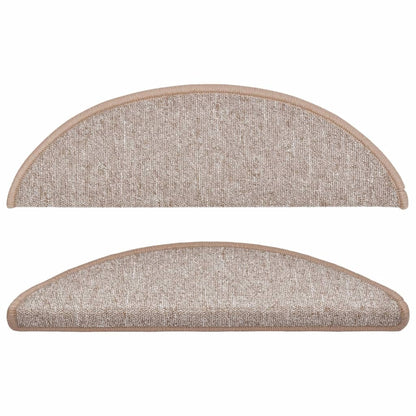 Stufenmatten 10 Stk. 56x17x3 cm Hellbraun Halbrund