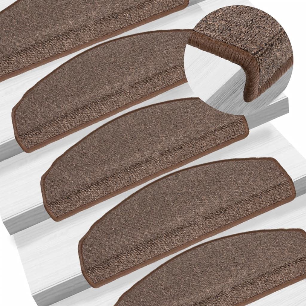 Stufenmatten 10 Stk. 65x24x4 cm Kaffeebraun Halbrund Groß