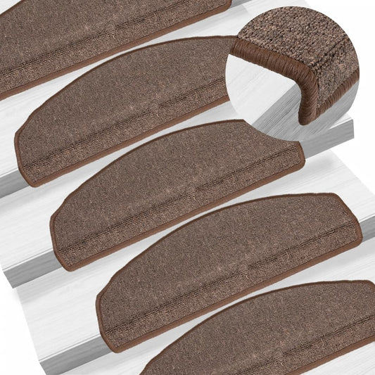 Stufenmatten 10 Stk. 65x24x4 cm Kaffeebraun Halbrund Groß