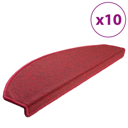Stufenmatten 10 Stk. 65x24x4 cm Bordeaux Halbrund Groß
