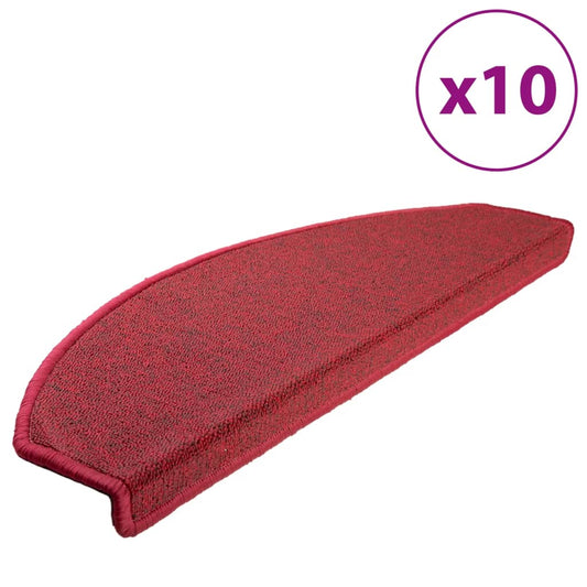Stufenmatten 10 Stk. 65x24x4 cm Bordeaux Halbrund Groß