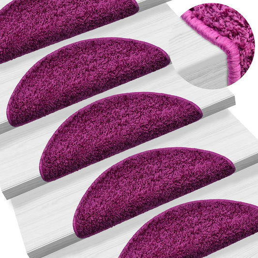 Stufenmatten 10 Stk. 56x17x3 cm Violett Halbrund