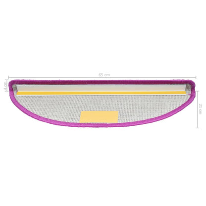 Stufenmatten 10 Stk. 65x21x4 cm Violett Halbrund Groß