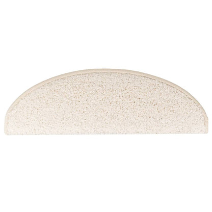 Stufenmatten 10 Stk. 65x21x4 cm Weiß Halbrund Groß