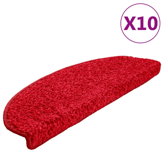 Stufenmatten 10 Stk. 65x21x4 cm Rot Halbrund Groß