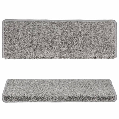 Stufenmatten 10 Stk. 65x21x4 cm Grau Rechteckiger Rand