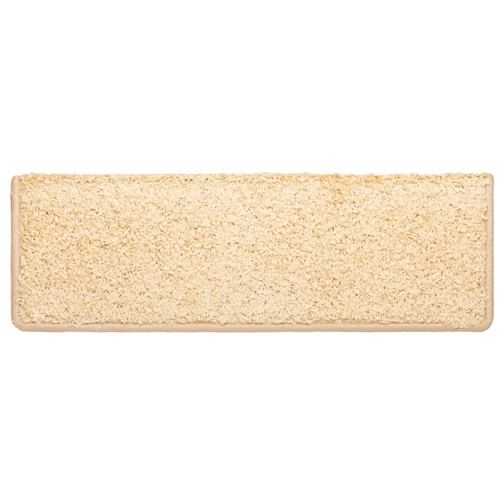 Stufenmatten 10 Stk. 65x21x4 cm Creme Rechteckiger Rand