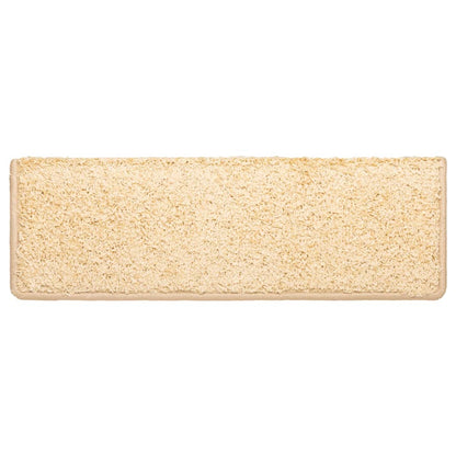 Stufenmatten 10 Stk. 65x21x4 cm Creme Rechteckiger Rand