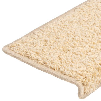 Stufenmatten 10 Stk. 65x21x4 cm Creme Rechteckiger Rand