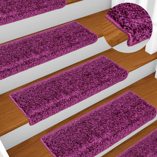 Stufenmatten 10 Stk. 65x21x4 cm Violett Rechteckiger Rand