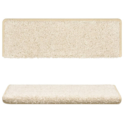 Stufenmatten 10 Stk. 65x21x4 cm Weiß Rechteckiger Rand