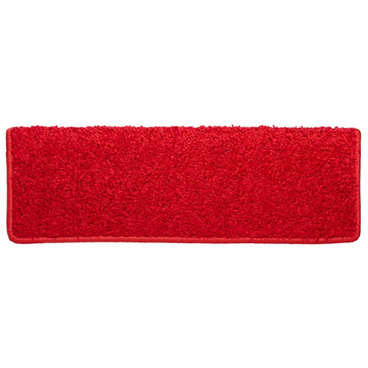 Stufenmatten 10 Stk. 65x21x4 cm Rot Rechteckiger Rand
