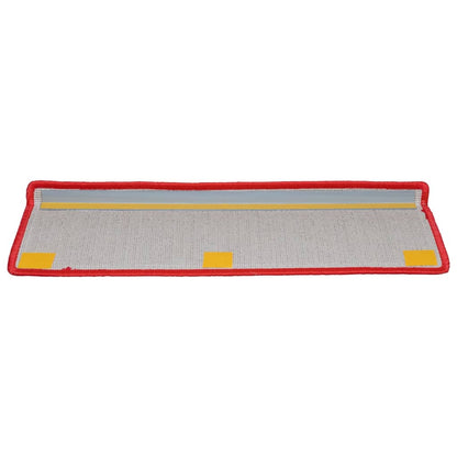 Stufenmatten 10 Stk. 65x21x4 cm Rot Rechteckiger Rand