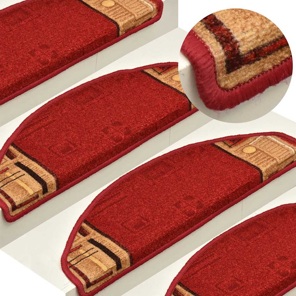 Stufenmatten Selbstklebend 5 Stk. 65x21x4 cm Rot