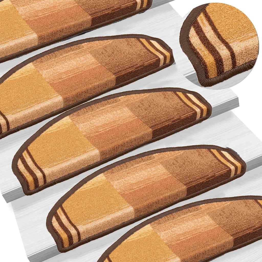 Stufenmatten Selbstklebend 10 Stk. 65x21x4 cm Braun
