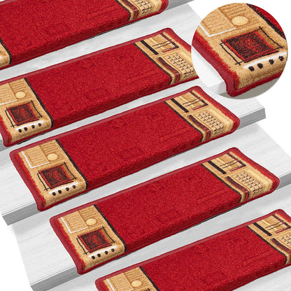 Stufenmatten Selbstklebend 10 Stk. 65x21x4 cm Rot