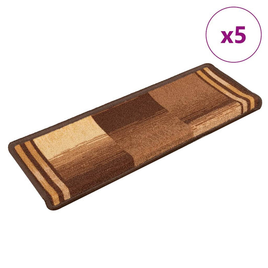 Stufenmatten Selbstklebend 5 Stk. 65x21x4 cm Braun