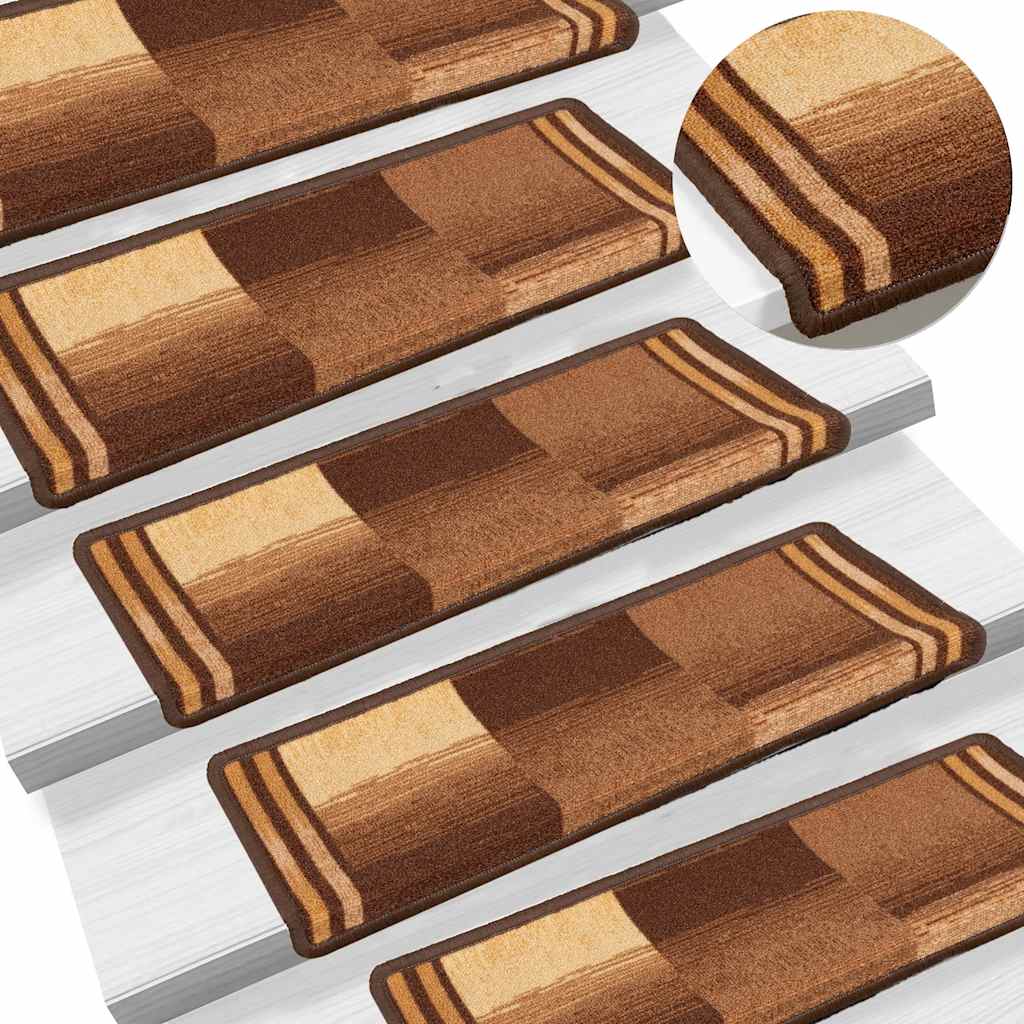Stufenmatten Selbstklebend 5 Stk. 65x21x4 cm Braun